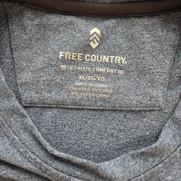 Free Country Men's Blue Long Sleeve Shirt xl Micro Tech Cozy Soft Warm - Picture 4 of 8